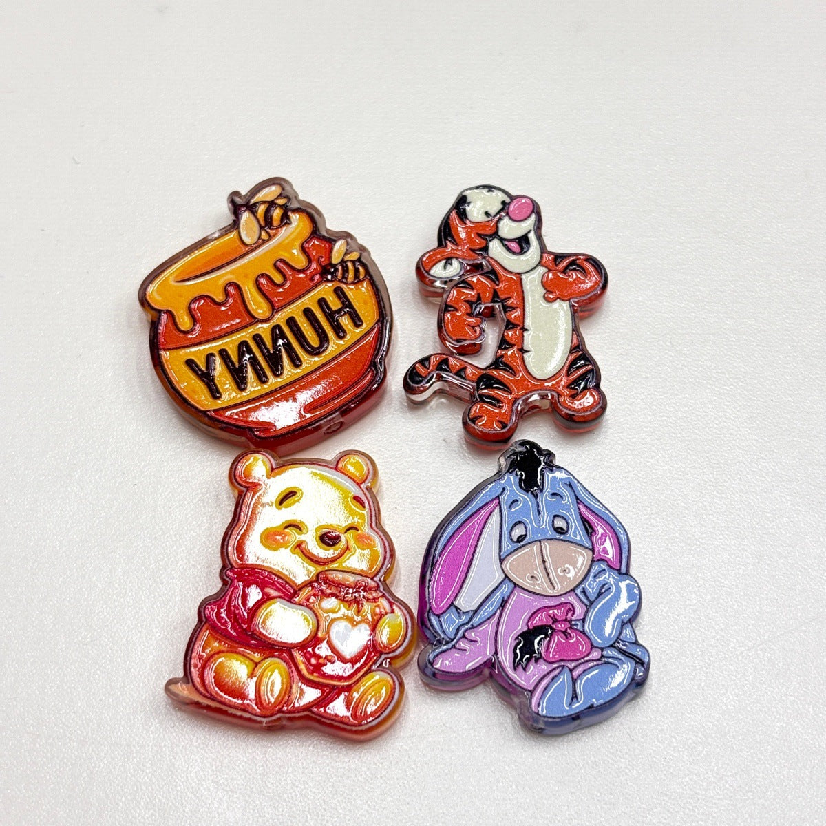 Cute Honey Bear & Friends Acrylic Focal Beads, Sweet Hunny Pot & Tiger Resin Beads for Beadable Pens, Keychains & DIY Crafts