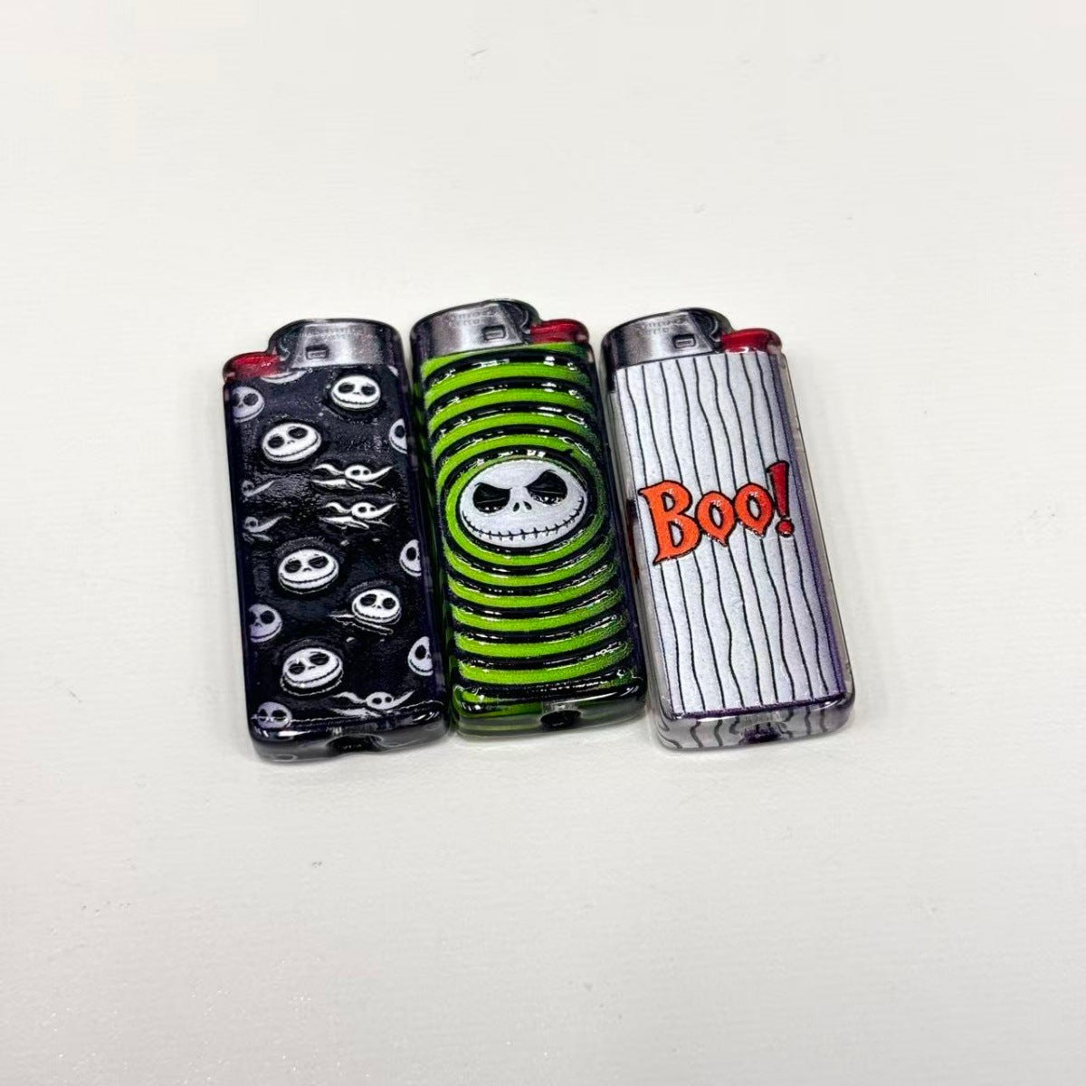 Halloween Skeleton Lighter Acrylic Focal Beads, Nightmare Gothic Lighter Charms for DIY Beadable Pens, Keychain & Bag Craft Supplies