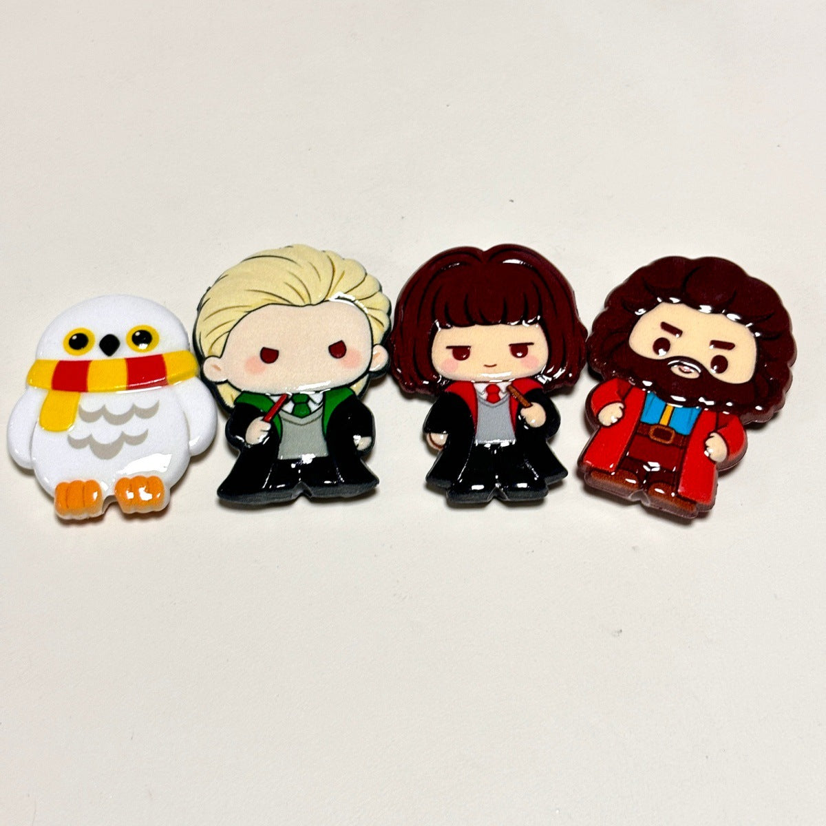 Magic Wizard Academy Acrylic Focal Beads, Chibi Wizard Characters & Snow Owl Beads for Beadable Pens, Keychains & Crafts