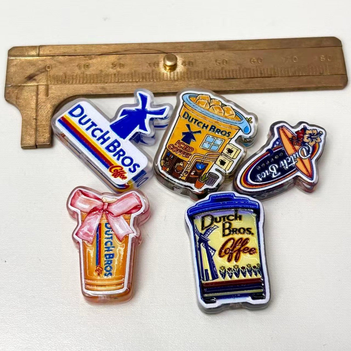 Blue Windmill Coffee Acrylic Focal Beads, Drive-Thru Iced Cup & Cowboy Hat Beads for Beadable Pens & Keychains