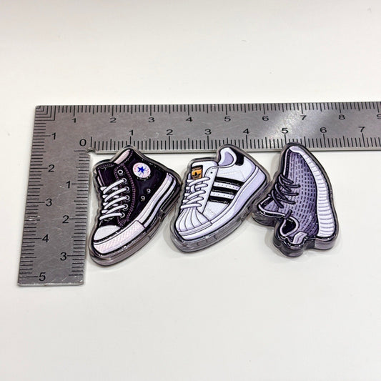 Retro Sneakerhead Acrylic Focal Beads, Classic Basketball Shoes & Canvas Kicks Beads for DIY Beadable Pens & Keychains