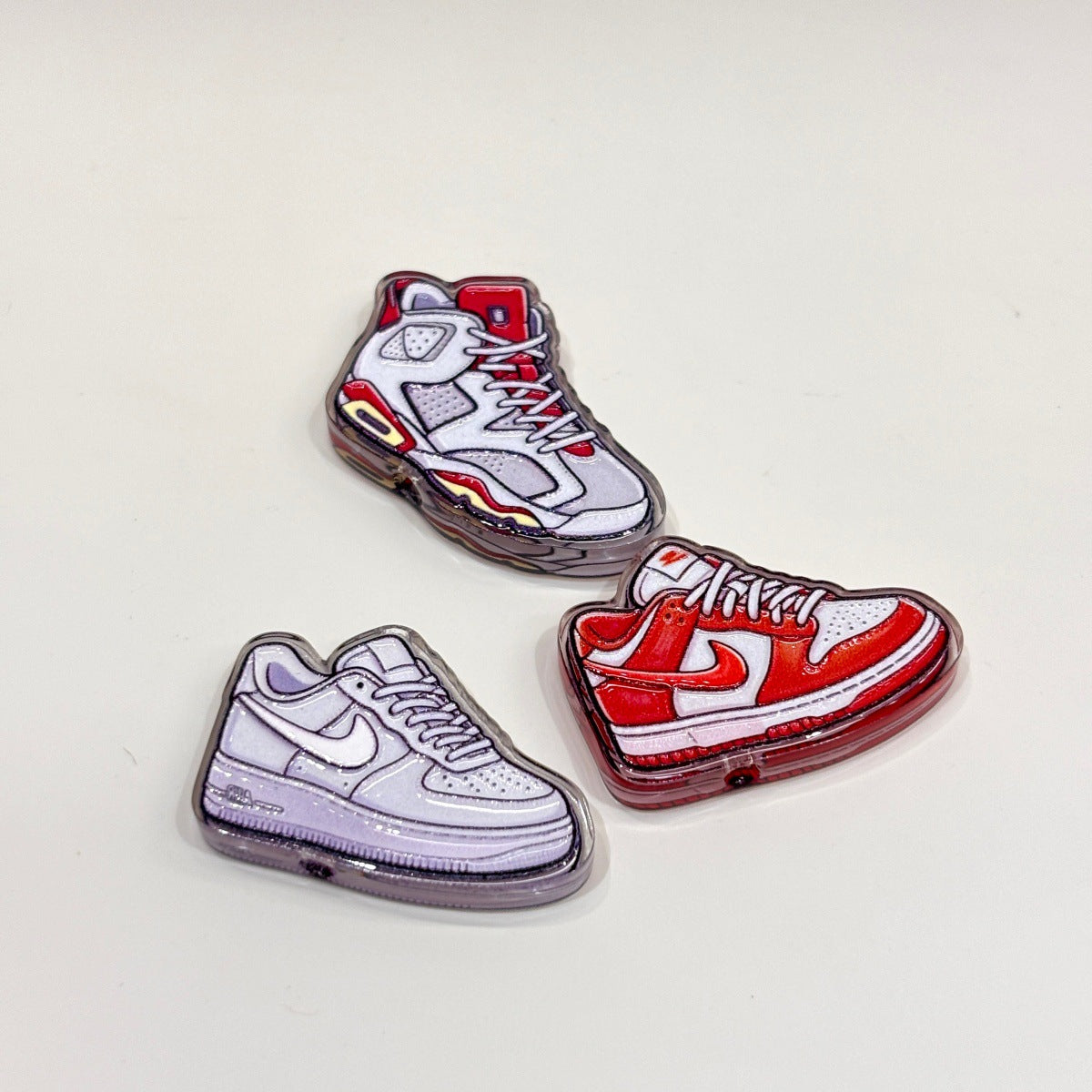 Retro Sneakerhead Acrylic Focal Beads, Classic Basketball Shoes & Canvas Kicks Beads for DIY Beadable Pens & Keychains