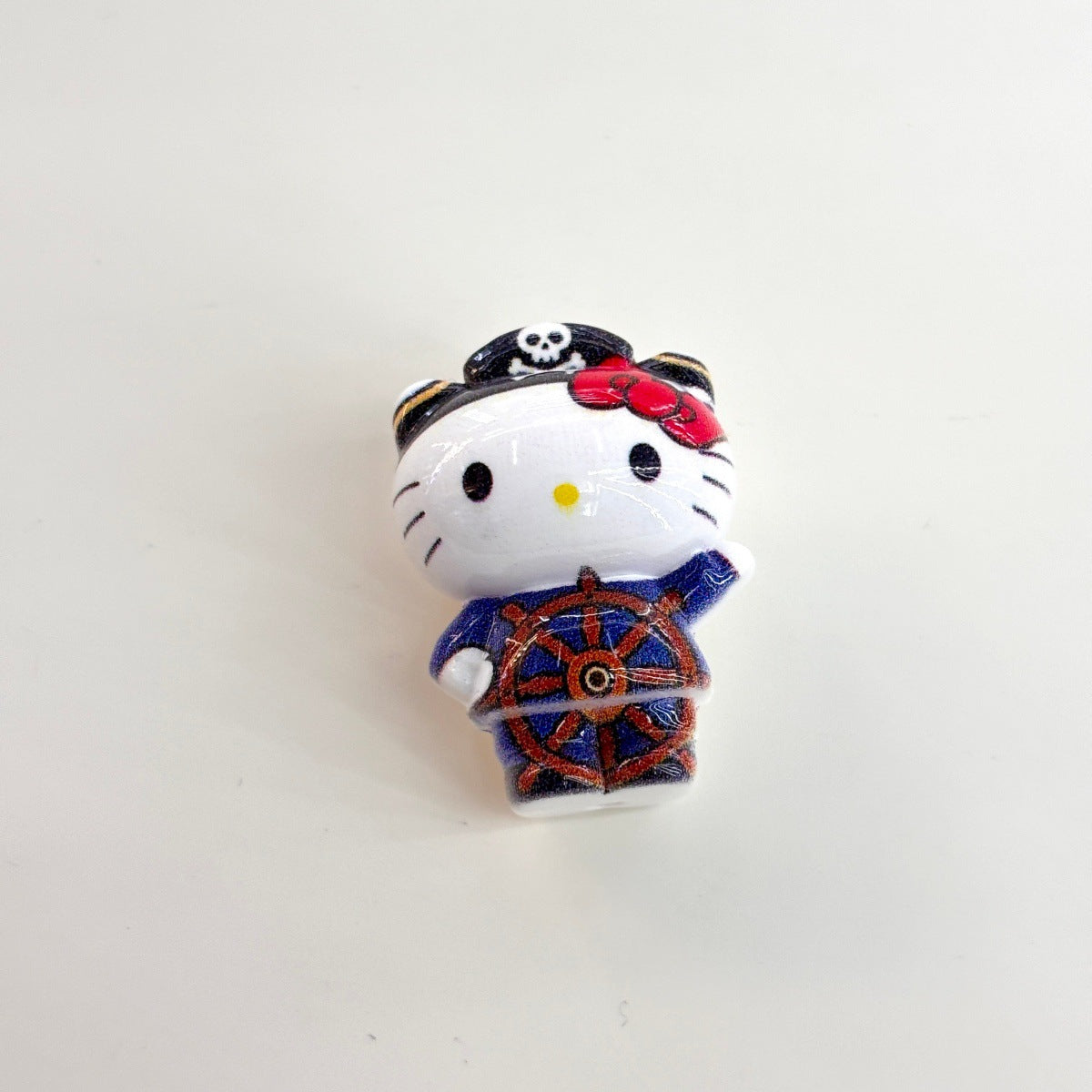 Nautical Pirate Kitty Acrylic Focal Beads, Sailor Captain & Eyepatch White Cat Beads for DIY Beadable Pens & Keychains