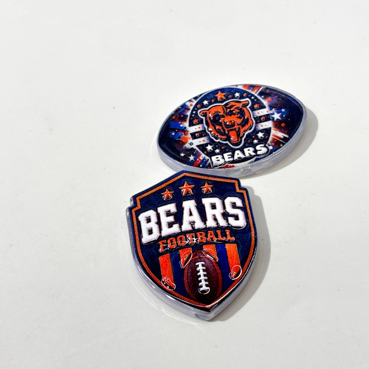 Roaring Bear Football Game Day Acrylic Focal Beads, Gridiron Mascot & Bow Charms for DIY Pen Making & Wristlets