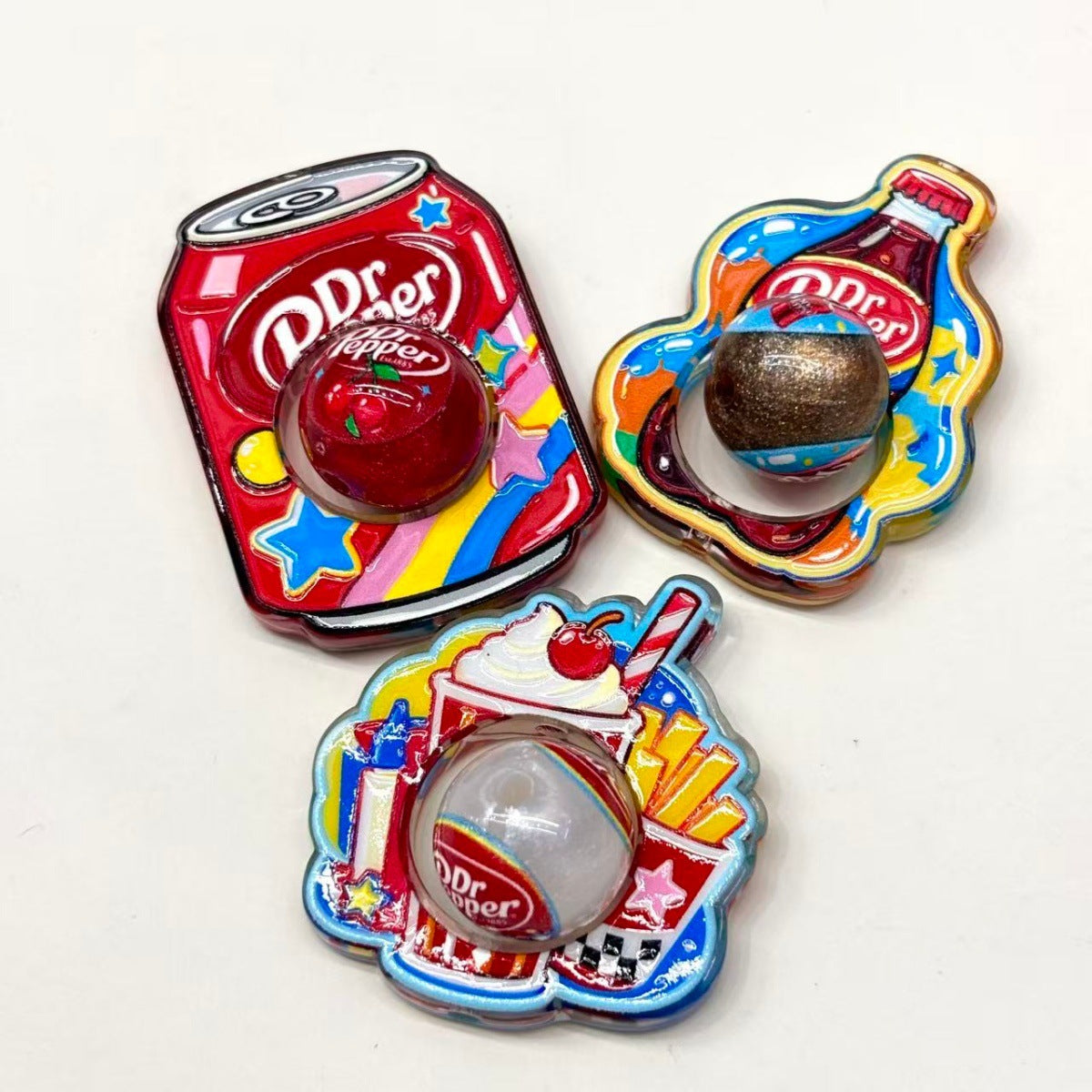 Cherry Pepper Soda Acrylic Focal Beads, Retro 23 Flavors Pop Can & Bottle Charms for DIY Beadable Pens & Keychains