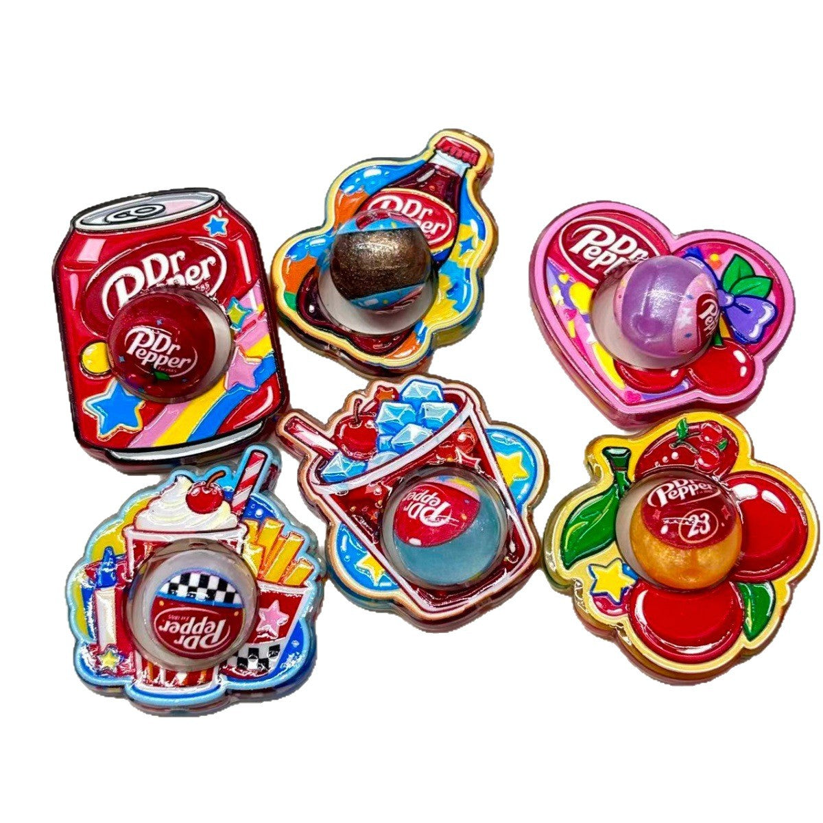 Cherry Pepper Soda Acrylic Focal Beads, Retro 23 Flavors Pop Can & Bottle Charms for DIY Beadable Pens & Keychains