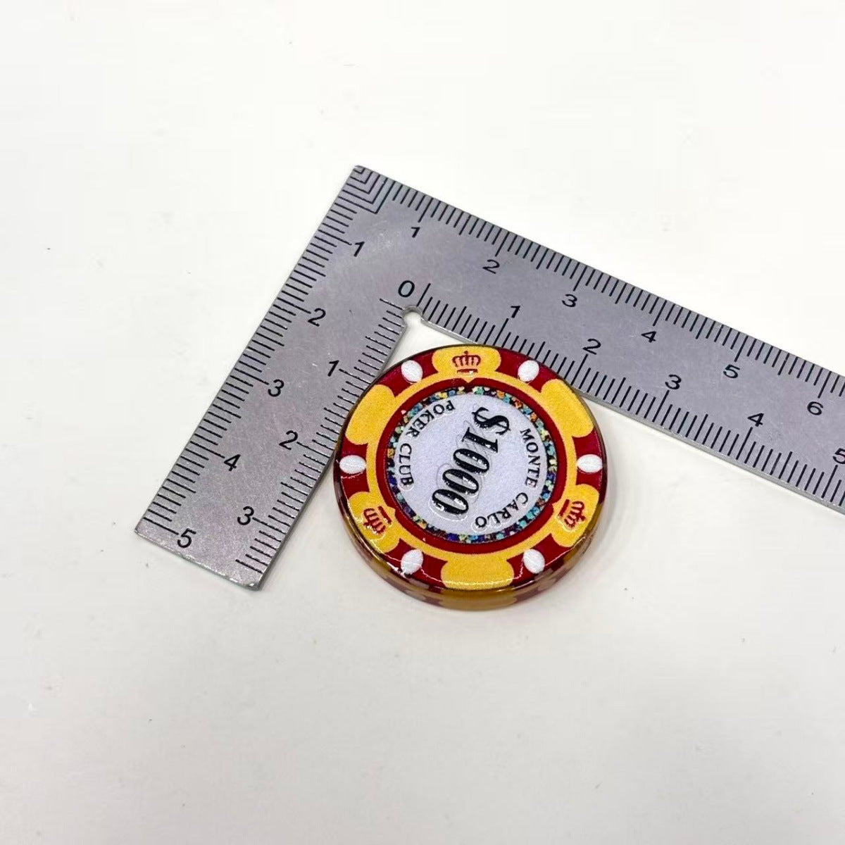 Casino Poker Chip Acrylic Focal Beads, 3-Tone Vegas Game Token Beads for DIY Beadable Pens & Keychains