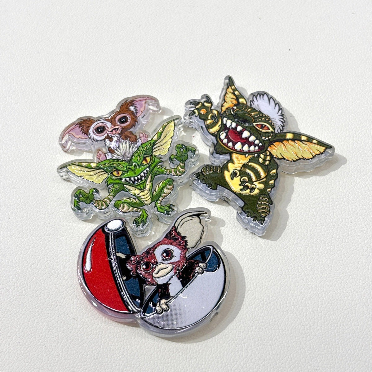 Retro 80s Movie Creature Acrylic Focal Beads, Mischievous Green Monster & Popcorn Beads for DIY Beadable Pens & Keychains