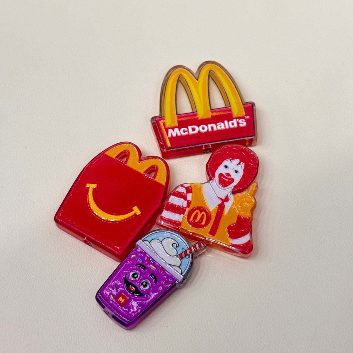 Fast Food Culture Acrylic Focal Beads, Golden Arches & French Fries Burger Beads for DIY Beadable Pens & Keychains
