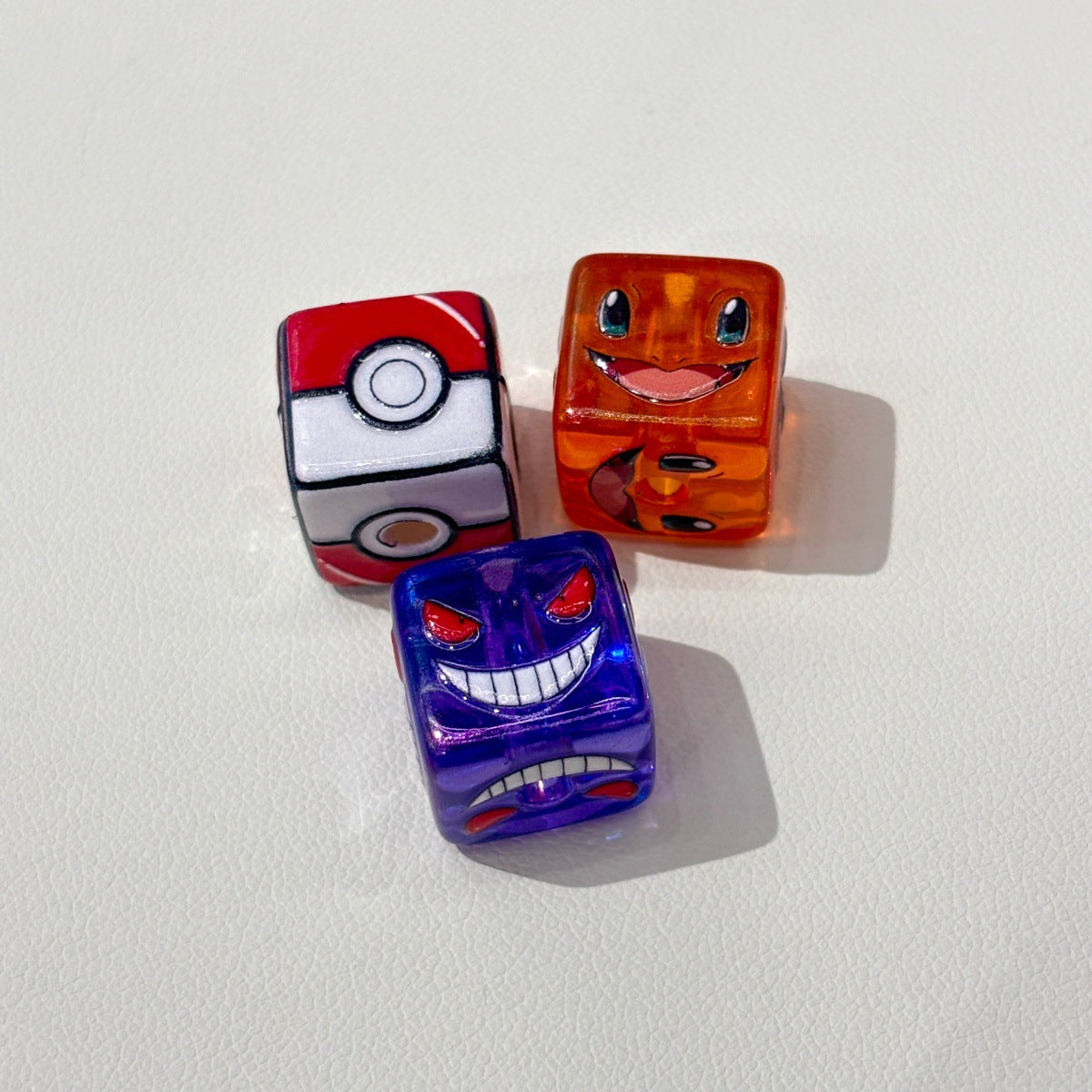 Translucent Anime Monster Cube Acrylic Focal Beads, Colorful Jelly Dice Expression Beads for DIY Beadable Pens & Keychains