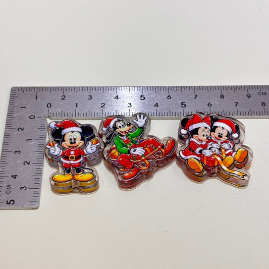 Magical Mouse Christmas Acrylic Focal Beads, Retro Holiday Pals & Santa Sleigh Beads for DIY Beadable Pens & Keychains