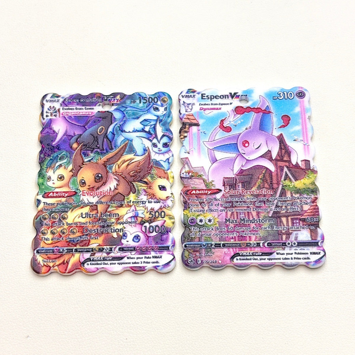 Mini Trading Card Game Acrylic Focal Beads, Holographic Battle Card & Pocket Monster Beads for DIY Beadable Pens & Keychains