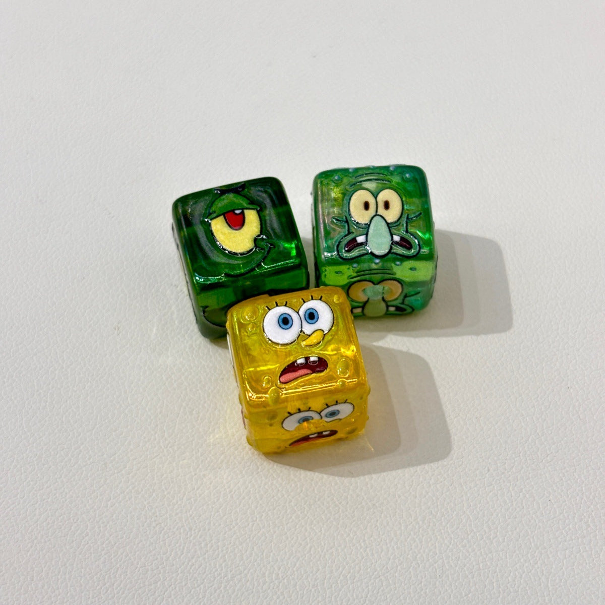 Undersea Jelly Dice Acrylic Focal Beads, Translucent Ocean Pals & Emoji Cube Beads for DIY Beadable Pens & Keychains
