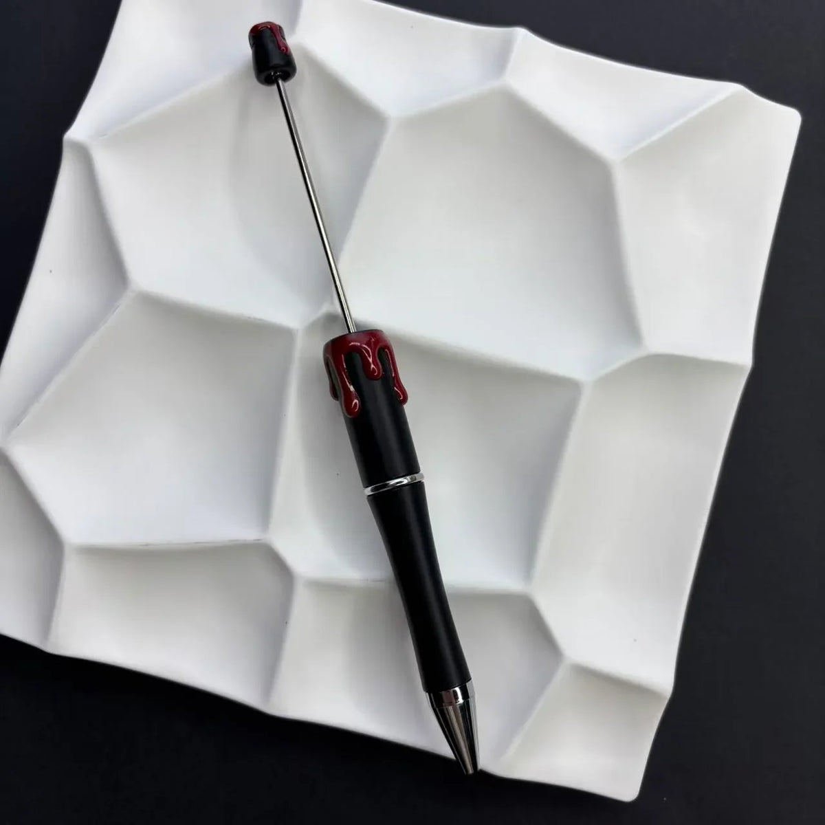 Handmade Halloween bloody pens, red blood and green blood | DIY Beadable Pen Craft Gift Idea