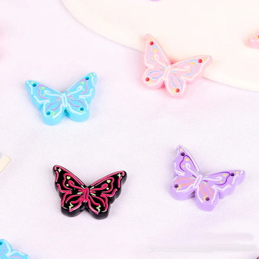 Stereo Simulation with Colored Lines of Acrylic Butterfly Beads