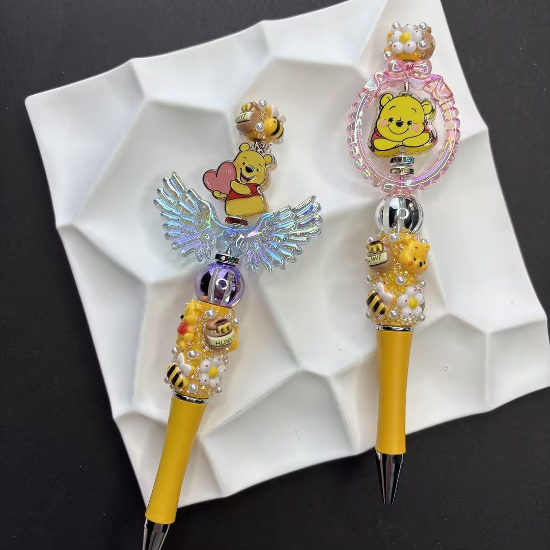 Winnie the Pooh ballpoint pen set | DIY Beadable Pen Craft Gift Idea