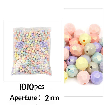 Acrylic mixed color beads plastic love five-pointed star through hole beads 500G