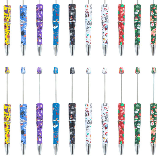 DIY Plastic Bead Pen Cartoon Christmas Halloween Bead Pen