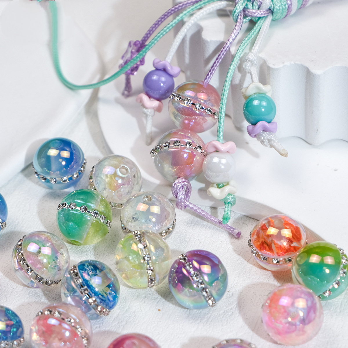 16mm UV Iridescent Glow-in-the-Dark Beads | Acrylic Bead for DIY Bracelet Keychain Jewelry Making