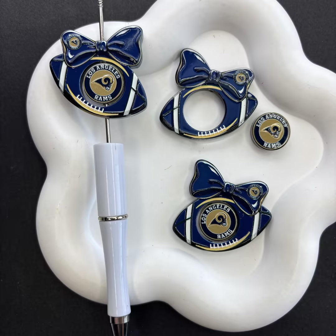Football Bow Diamond Painting Accessories Collection | Acrylic Pen Topper & Sport Ball Cover Minder Set