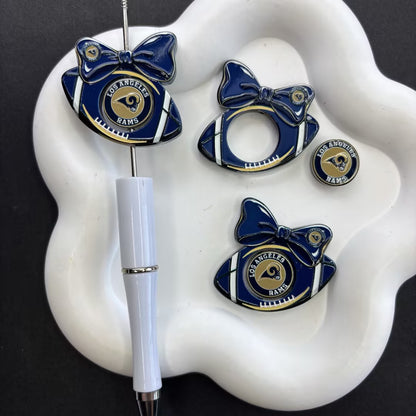 Football Bow Diamond Painting Accessories Collection | Acrylic Pen Topper & Sport Ball Cover Minder Set