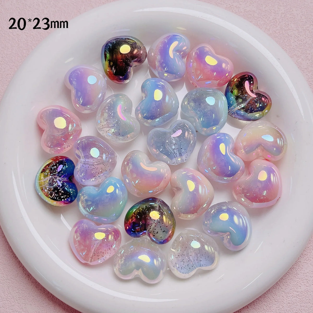 Cute Cream Love Beaded | Acrylic Bead for DIY Bracelet Keychain Jewelry Making