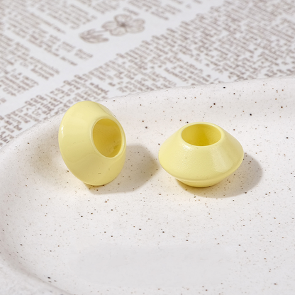 7.3mm Large Hole UFO Saucer Acrylic Beads - 16mm Lacquered Chunky | Acrylic Bead for DIY Bracelet Keychain Jewelry Making