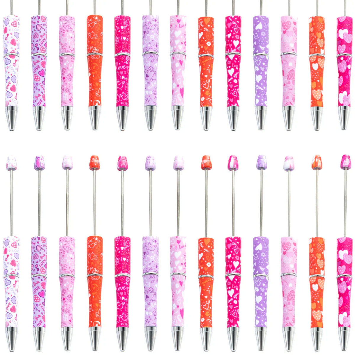 DIY Plastic Bead Pen Creative Valentine's Day Love Series Bead Pen | DIY Beadable Pen Craft Gift Idea