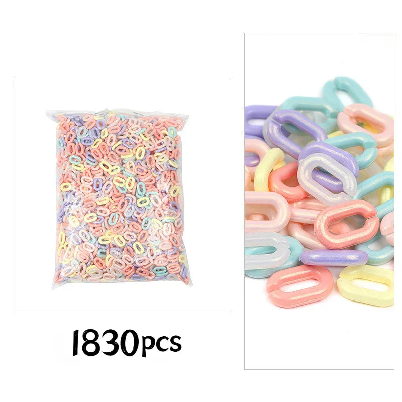 Acrylic mixed color beads plastic love five-pointed star through hole beads 500G | DIY Keychain Bracelet Making Supply