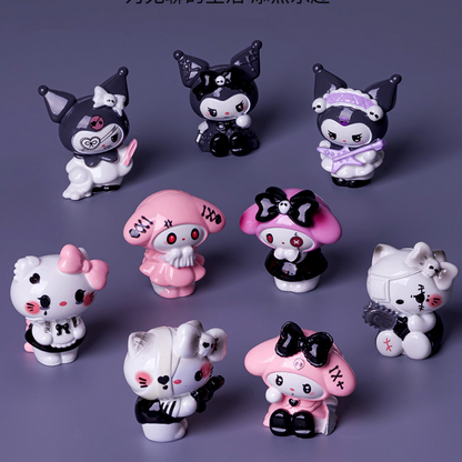 Gothic Kawaii Focal Beads - Dark Zombie Style Kuromi, My Melody & | Acrylic Bead for DIY Bracelet Keychain Jewelry Making