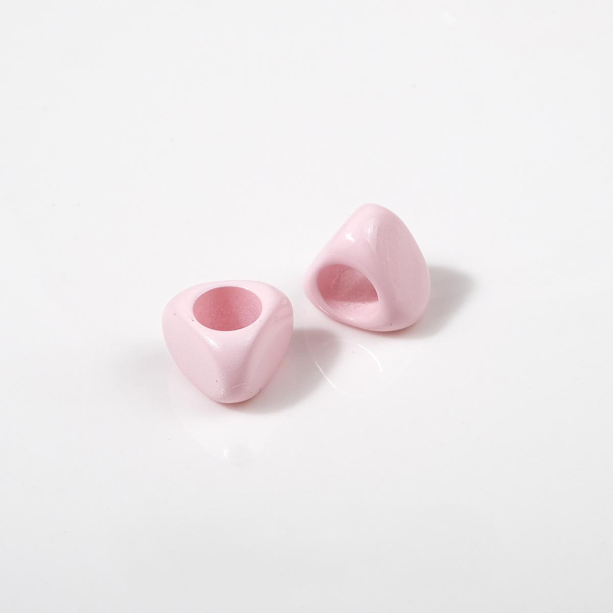 6mm Large Hole Triangle Acrylic Beads - 10.5mm Lacquered Chunky | Acrylic Bead for DIY Bracelet Keychain Jewelry Making