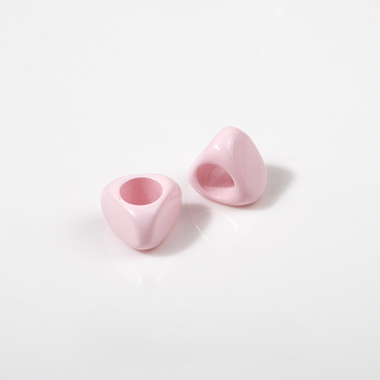 6mm Large Hole Triangle Acrylic Beads - 10.5mm Lacquered Chunky | Acrylic Bead for DIY Bracelet Keychain Jewelry Making