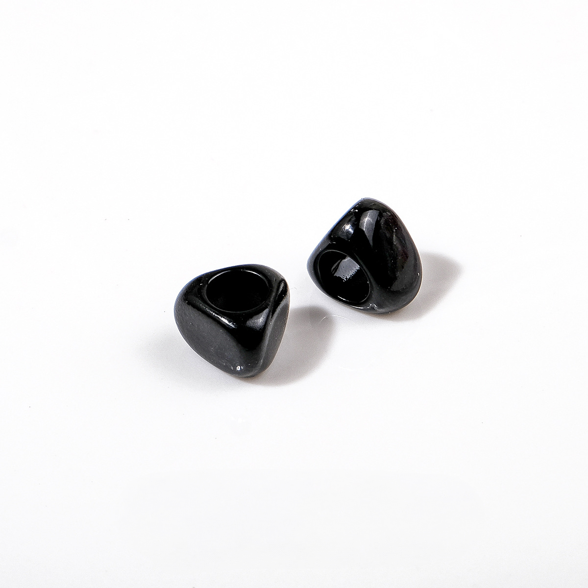 6mm Large Hole Triangle Acrylic Beads - 10.5mm Lacquered Chunky | Acrylic Bead for DIY Bracelet Keychain Jewelry Making
