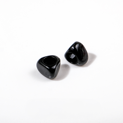 6mm Large Hole Triangle Acrylic Beads - 10.5mm Lacquered Chunky | Acrylic Bead for DIY Bracelet Keychain Jewelry Making