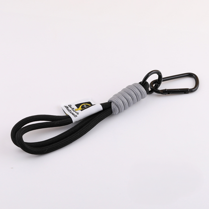 Urban Streetstyle Braided Phone Lanyard - 13cm Nylon Wrist Strap with D-Ring Carabiner & Logo Tag for DIY Tech Accessories