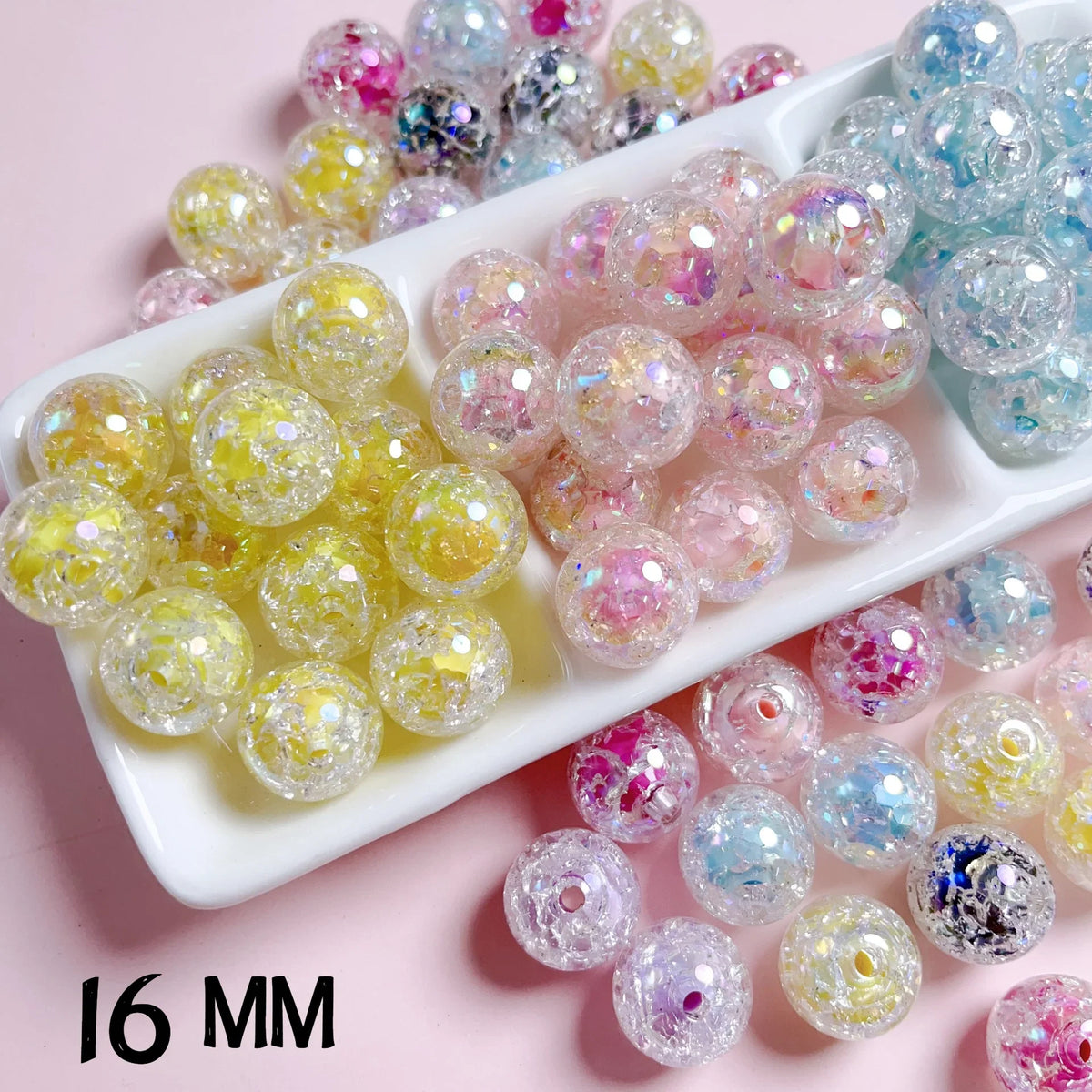 UV Color 16mm Bursting Sugar Heart Acrylic Beads | Acrylic Bead for DIY Bracelet Keychain Jewelry Making