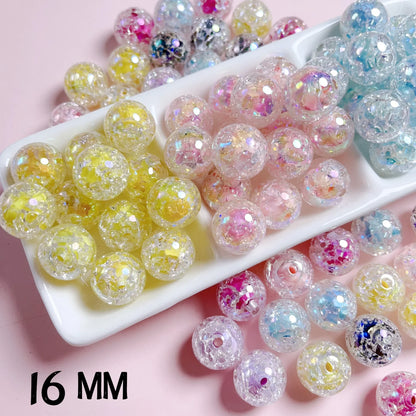 UV Color 16mm Bursting Sugar Heart Acrylic Beads