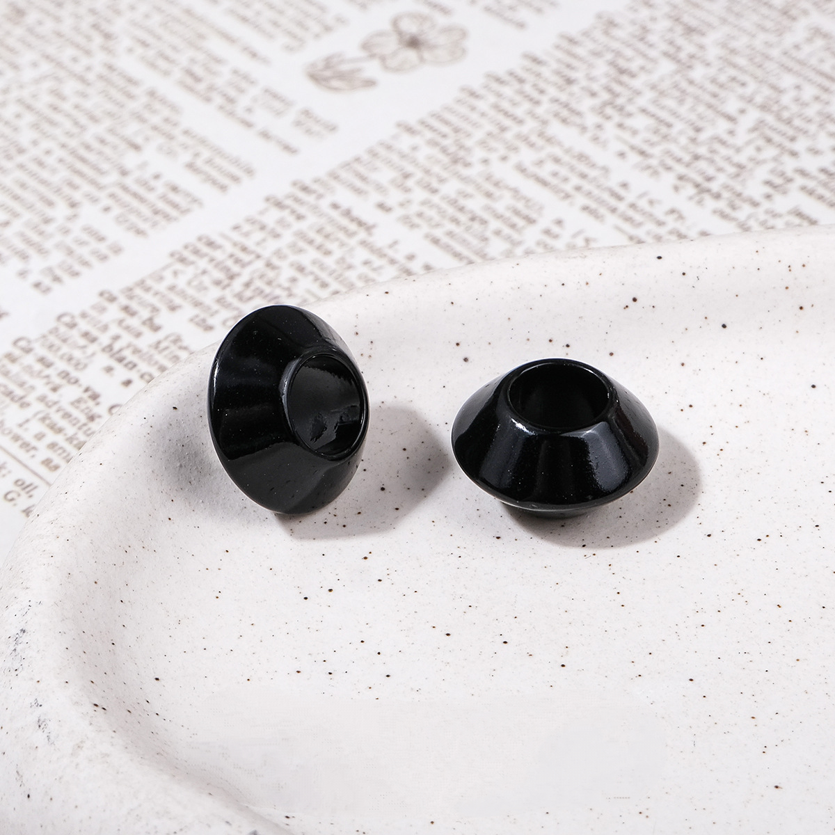 7.3mm Large Hole UFO Saucer Acrylic Beads - 16mm Lacquered Chunky | Acrylic Bead for DIY Bracelet Keychain Jewelry Making