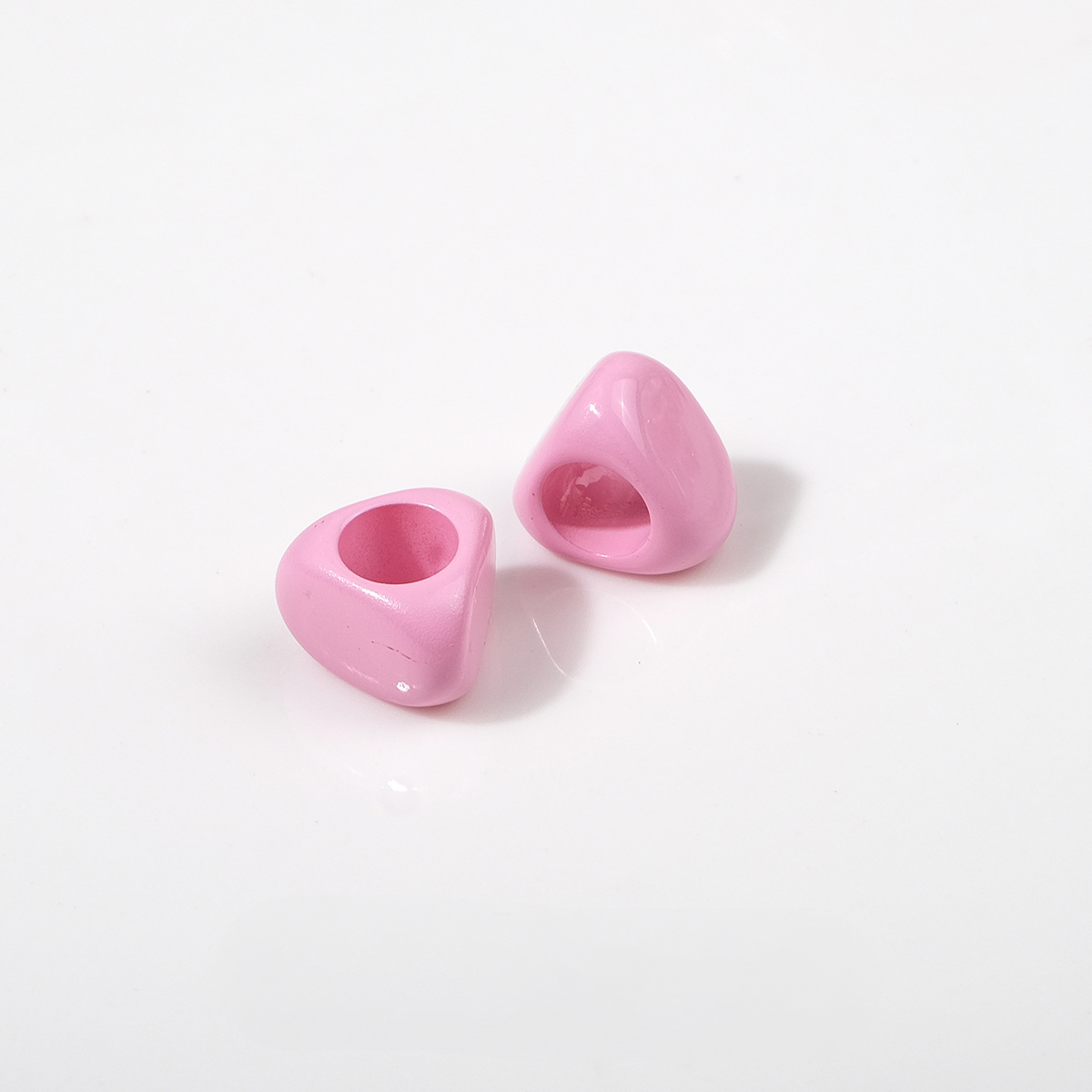 6mm Large Hole Triangle Acrylic Beads - 10.5mm Lacquered Chunky | Acrylic Bead for DIY Bracelet Keychain Jewelry Making