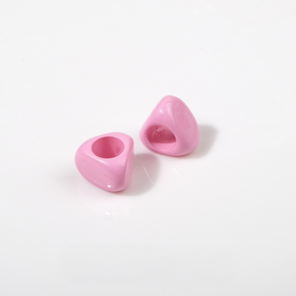 6mm Large Hole Triangle Acrylic Beads - 10.5mm Lacquered Chunky | Acrylic Bead for DIY Bracelet Keychain Jewelry Making
