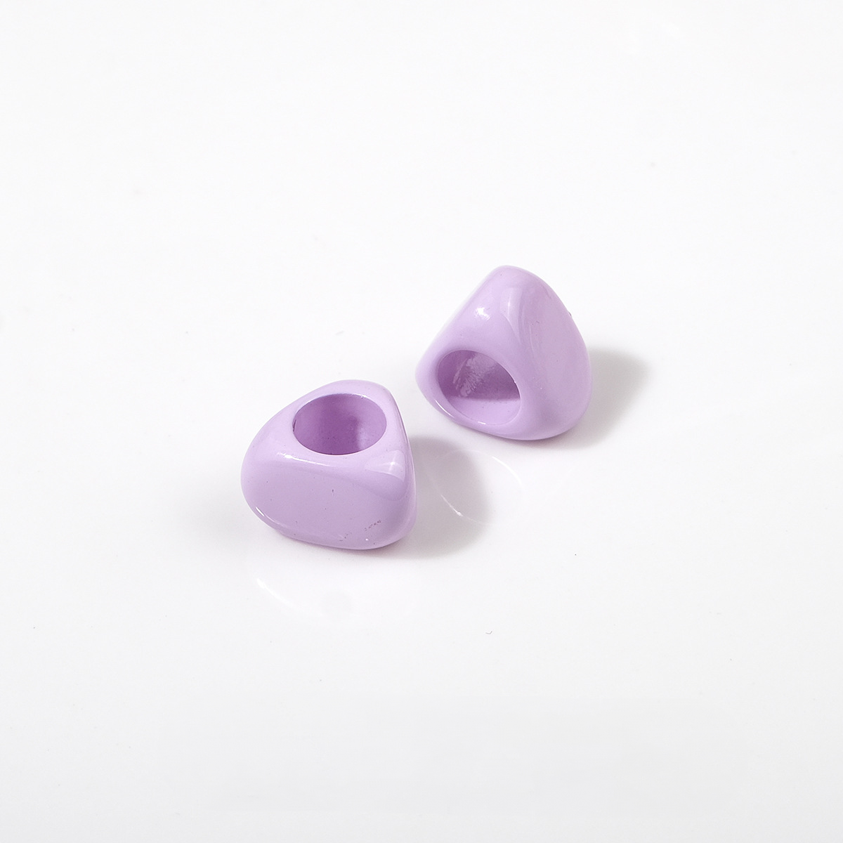 6mm Large Hole Triangle Acrylic Beads - 10.5mm Lacquered Chunky | Acrylic Bead for DIY Bracelet Keychain Jewelry Making