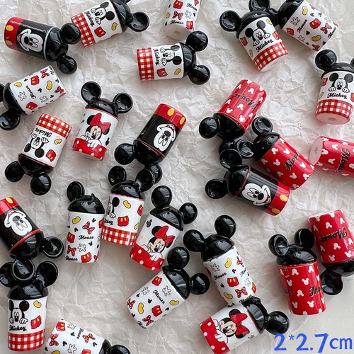 3D Mickey Minnie Style Focal Beads, 20x27mm Character Shaped Spacer | Acrylic Bead for DIY Bracelet Keychain Jewelry Making