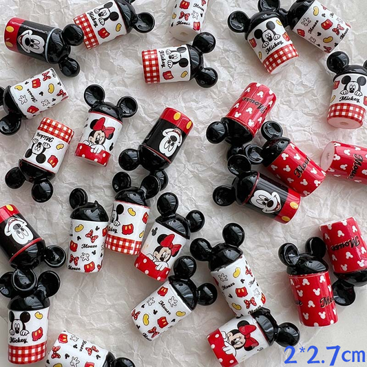 3D Mickey Minnie Style Focal Beads, 20x27mm Character Shaped Spacer | Acrylic Bead for DIY Bracelet Keychain Jewelry Making