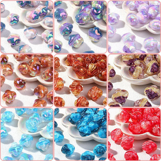 Four-leaf Clover Beads High-level Oil Painting Style Plum Blossom Beads