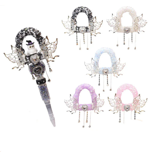 DIY Wings Photo Frame Beads Beaded Pen Pendant