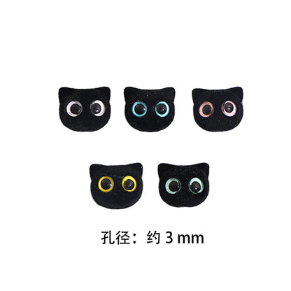 Flocking Cartoon Cat Eyes Big Eyes Kitten Acrylic Beads