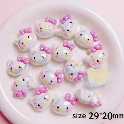 Cute Cartoon Sanrio Resin Straight Hole Beads