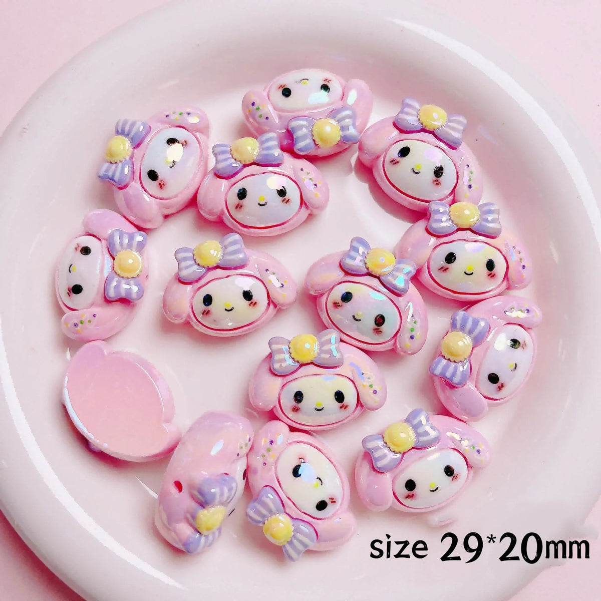 Cute Cartoon Sanrio Resin Straight Hole Beads | Acrylic Bead for DIY Bracelet Keychain Jewelry Making