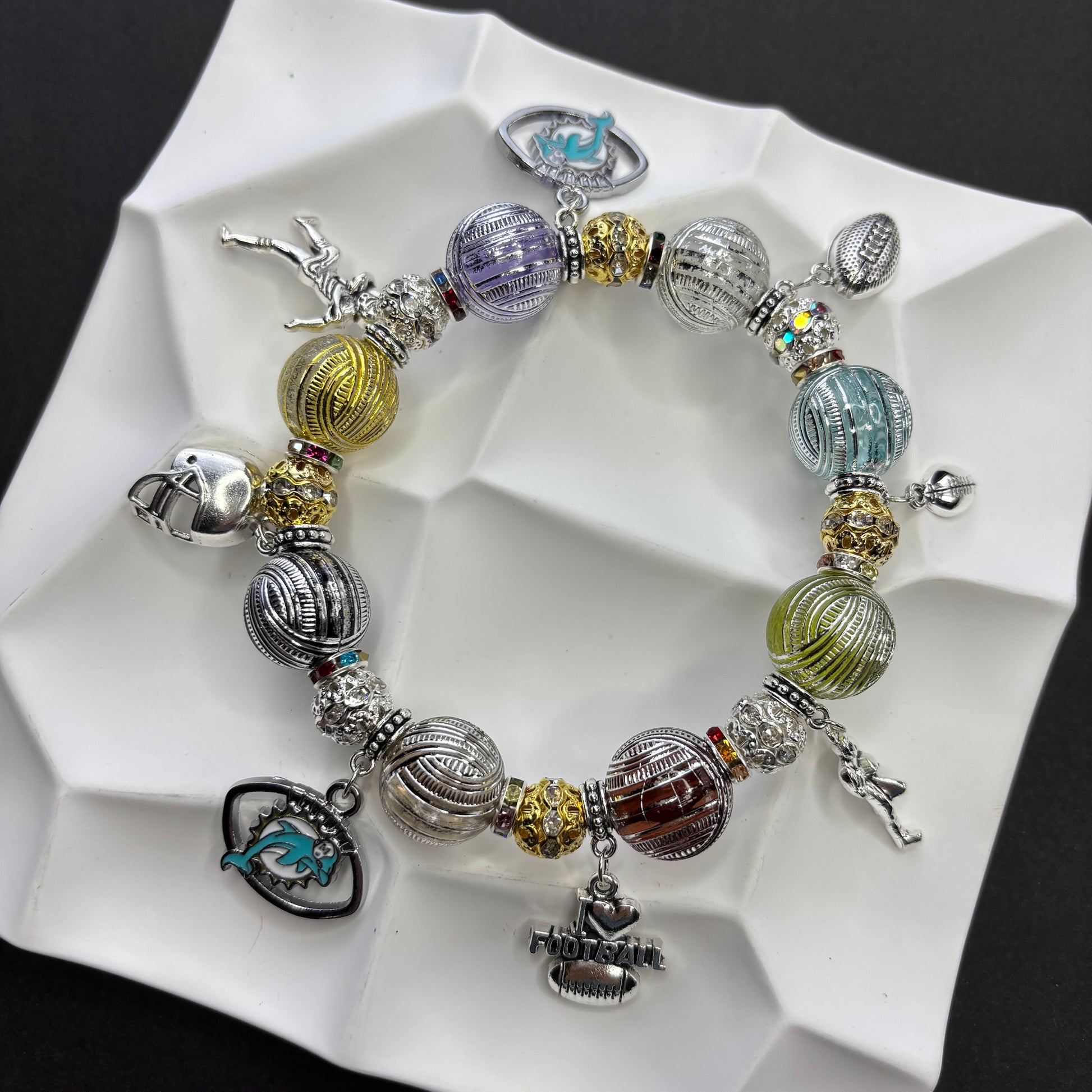 NFL Team Beaded Bracelet: A Fan's Wristband of Faith, A Trendy Expression of Individuality - Beadable Cat