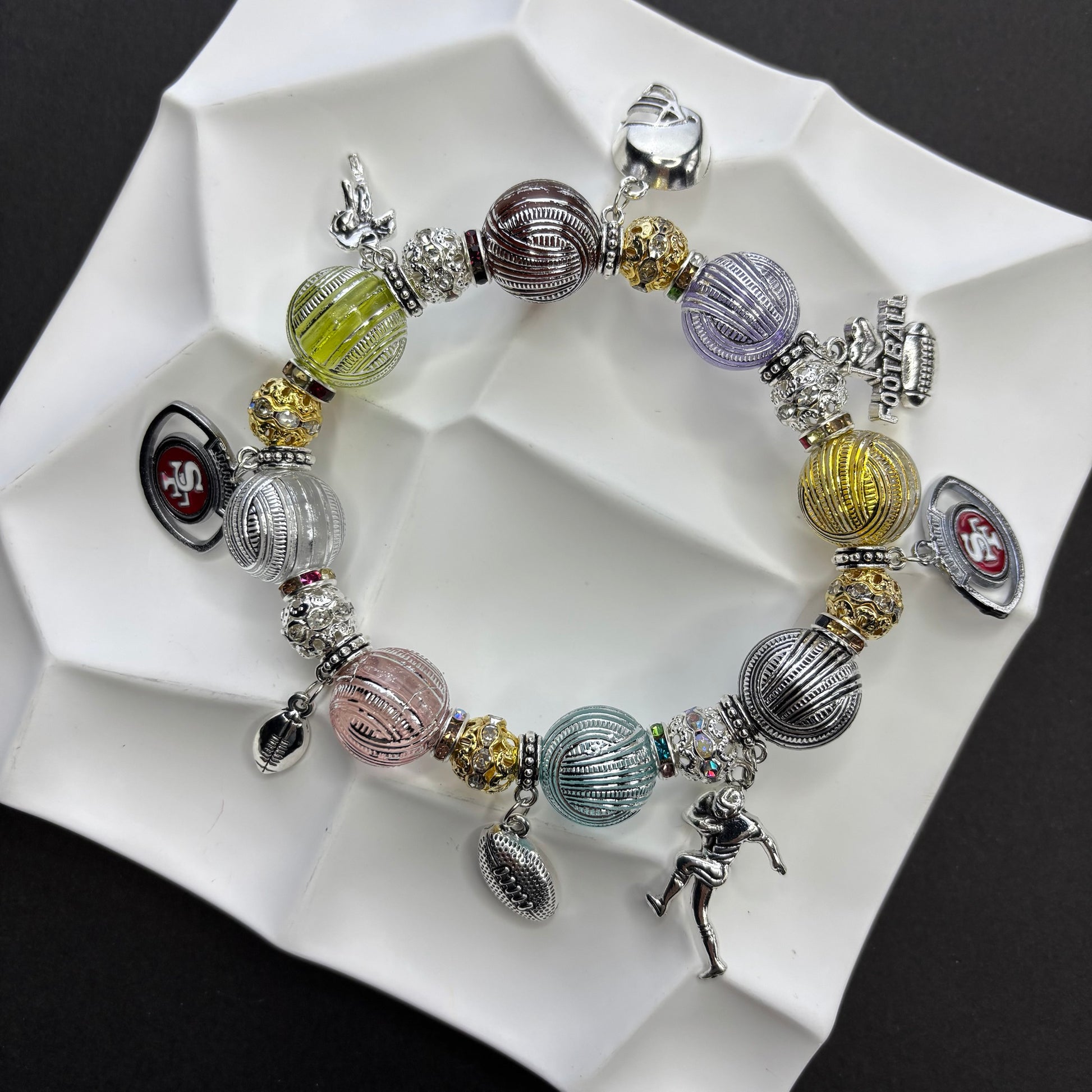 NFL Team Beaded Bracelet: A Fan's Wristband of Faith, A Trendy Expression of Individuality - Beadable Cat